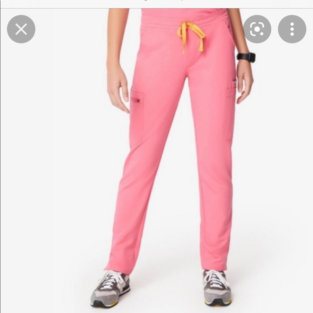 Figs scrubs set neon pink